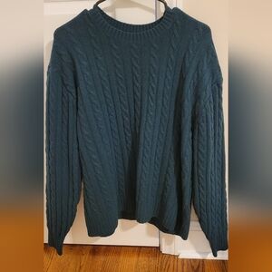 Cable Knit Sweater in Teal